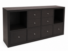 Modern Black Storage Credenza