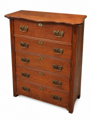 Vintage Oak 5 Drawer Dresser