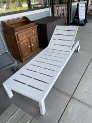 White Outdoor Chaise Lounge