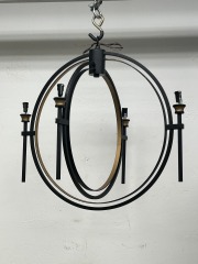 Edvivi Black and Gold 4 Light Orb Chandelier