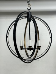 Edvivi Black and Gold 6 Light Chandelier