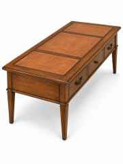 French Provinical Leather Top Desk