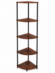 5-Tier Wood\/Metal Corner Shelf