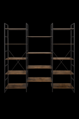 Large Industrial Staggered Bookshelf