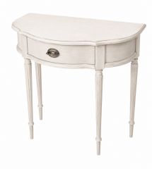 Vintage Cream Scalloped Console Table