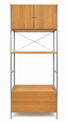 Shelving Unit with Cabinet & Drawers