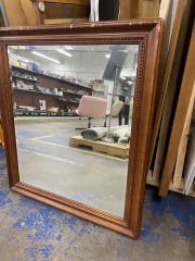 Rustic Rope Motif Wood mirror (34 X 39)
