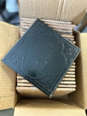 Black Painted Italian Terracotta Tile