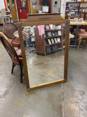 Vintage Oak Mirror (29 X 45)