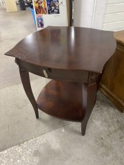 Elegant Bombay Dark Wood Side Table