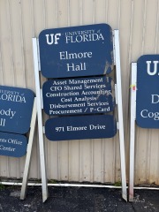 UF Sign Elmore Hall