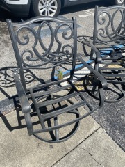 Metal Swivel Patio Chairs (Each)