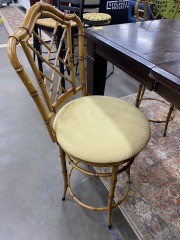 Metal Bamboo Look High Top Bar Stool (Each)