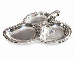 Vintage Silver 3-Section Serving Dish