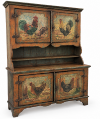 European Country Hand Painted Hutch