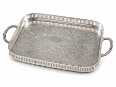Vintage Silver Gallery Tray