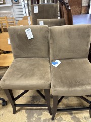 Brown MIcro Suede Bar Stool