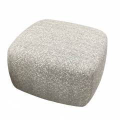 Vanguard Square Fuzzy Grey Ottoman