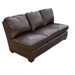 Dark Brown Arhaus Leather Sofa