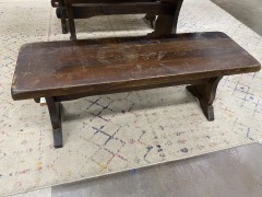 Vintage Farmhouse Trestle Bench