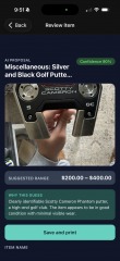 Miscellaneous: Silver and Black Golf Putter - Good