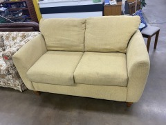 Golden Beige Loveseat (as-is: must love dogs)