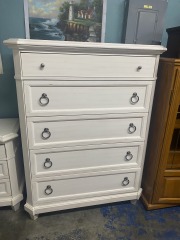 Whitewash Modern Farmhouse Tall Dresser