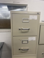 Beige Staple Two-Drawer Filing Cabinet