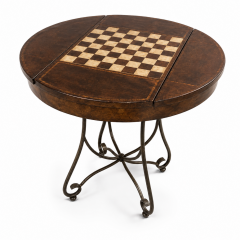 Leather Game Table Chess\/Backgammon