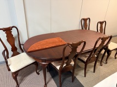 Online: D-Dining Table w\/ leaf and 5 chairs
