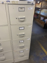 Beige Steelcase Four Drawer Filing Cabinet