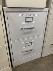 Light Grey HON Two Drawer Filing Cabinet