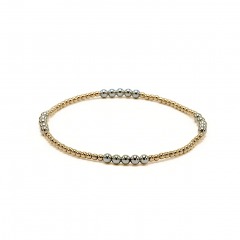 4003 R1 | ERIN GRAY The Hamptons Mix 2x3 Filled Beaded Bracelet