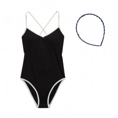 3974 P1 | AERIE Ribbed Strappy Swimsuit & Headband