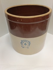 Vintage Macomb Pottery Company Stoneware Crock Pot