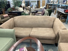Tan Microsuede Couch