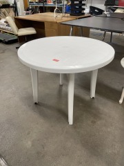 Round Plastic Table Patio Furniture