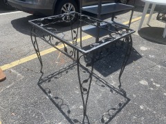 Wrought Iron Patio Table without Glass