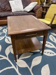 MCM Style Wood Panel Endtable