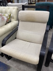 Black Laid Back Lounge Arm Chair (each)