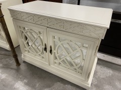 Hollywood Regency Style Mirrored Cabinet (each)