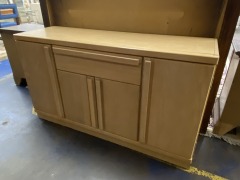 Blonde Blocky Minimalist Credenza