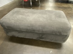 Charcoal Grey Longboy Ottoman