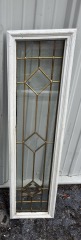 Damaged Door Sidelight with Brass Caming