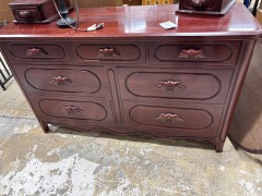Lilliian Russell Cherry Wood Dresser with Mirror