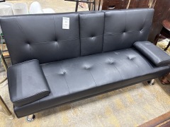 Black Blue Joy Adjustable Sofa