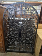 Large Wrought Iron Wine Cabinet