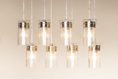 allen + roth Vallymede 8 -Light Brushed Nickel Large Hanging Pendant Light