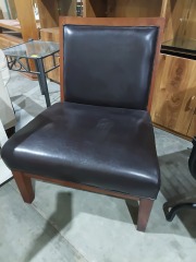 Black leather chair 3518
