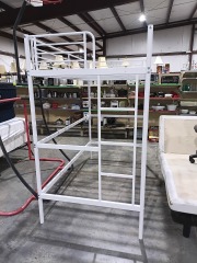 White twin Loft bed frame 3503
